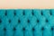 Turquoise teal velvet capitone headboard of chesterfiels style