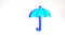 Turquoise Umbrella icon isolated on white background. Waterproof icon. Protection, safety, security concept. Water