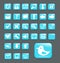 Turquoise vector website buttons