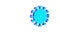 Turquoise Virus icon isolated on white background. Corona virus 2019-nCoV. Bacteria and germs, cell cancer, microbe