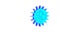 Turquoise Virus icon isolated on white background. Corona virus 2019-nCoV. Bacteria and germs, cell cancer, microbe