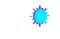 Turquoise Virus icon isolated on white background. Corona virus 2019-nCoV. Bacteria and germs, cell cancer, microbe