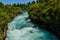 Turquoise Waikato river, Huka Falls, Taupo, New Zealand