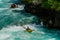 Turquoise Waikato river, Huka Falls, Taupo, New Zealand