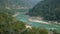 Turquoise water of the holy river Ganges near Rishikesh