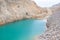 Turquoise water lake in abandoned mine, Monte Neme, Galicia