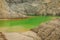 turquoise water lake in abandoned mine, Monte Neme, Galicia