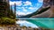 Turquoise water of Lake Louise in Banff National Park