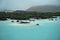 Turquoise water sulfur spring and lava field, Iceland