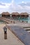 Turquoise water Tropical Island Vacation in Wooden Overwater Bungalow High Accessibility for disabled, resort island, Maldives