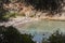 Turquoise waters in Mallorca. Magraner cove. Mediterranean coastline. Balearic islands
