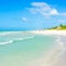 Turquoise waves on the beautiful Varadero beach in Cuba