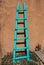 Turquoise Wooden Ladder at Ghost Ranch