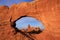 Turret Arch seen from North Window Arch, Arches National Park, U