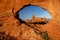 Turret Arch seen from North Window Arch, Arches National Park, U