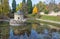 Turret in Bojnice, Slovakia, autumn park