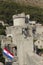 Turret od Dubrovnik walls, with croatian flag