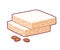 Turron nougat cartoon illustration