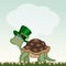 Turtle celebrates St. Patrick`s Day
