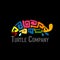 Turtle colorful logo, black silhouette for your design