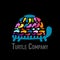 Turtle colorful logo, black silhouette for your design