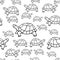 Turtle contour pattern illustration