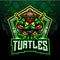 Turtle esport logo mascot design