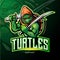 Turtle esport mascot logo design