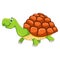 Turtle funny cartoon vector ilustration