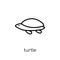 Turtle icon. Trendy modern flat linear vector Turtle icon on white background from thin line animals collection