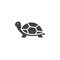 Turtle icon vector, filled flat sign