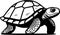 Turtle - minimalist and flat logo - vector illustration