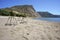 Turtle nest on Dafne beach in Zakynthos island