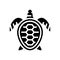 turtle ocean glyph icon vector illustration