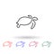 Turtle one line multi color icon. Simple thin line, outline vector of animals one line icons for ui and ux, website or mobile