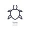turtle outline icon. isolated line vector illustration from animals collection. editable thin stroke turtle icon on white