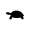 Turtle silhouette design on a white background