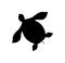 Turtle Silhouette Isolated Icon. Vector Amphibian
