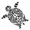 Turtle tattoo tribal stylised maori koru design