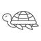 Turtle thin line icon. Animal vector illustration isolated on white. Tortoise outline style design, designed for web and