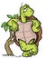 Turtle or tortoise cartoon illustration