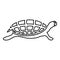 Turtle tortoise icon black color illustration outline