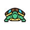 turtle tropical color icon vector illustration