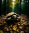 turtle in woodland