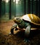 turtle in woodland