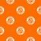 Turtles marine life pattern vector orange