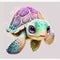 Turtley Adorable Watercolor Turtle Portrait - Generative AI
