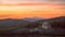 Tuscan Chianti Sunset Overlooking a Cottage, Cypress Trees, and Rolling Hills