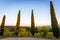 The Tuscan Landscape, Vitaleta chapel Church, cypress trees