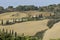 Tuscan scenery panorama in autumn